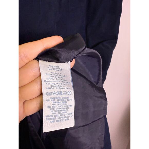 Boden Navy Corduroy Short Sleeve Pocket Dress Women’s 10R Cotton Lined - Picture 3 of 5